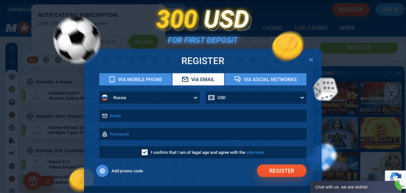 Registrace prostřednictvím e-mailu